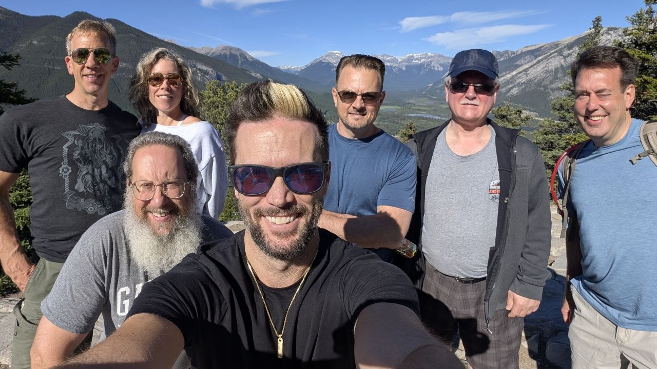 Group selfie on Tunnel Mountain hike